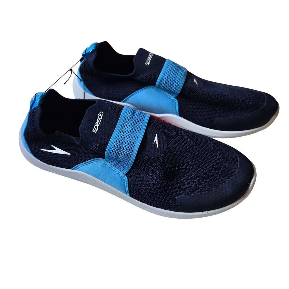 Speedo Navy and Light Blue Slip-On Athletic Water Shoes
